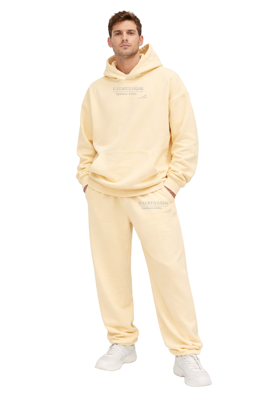 Fluorite Mine Opulence Active Sweatsuit – Buttermilk Yellow (Unisex)