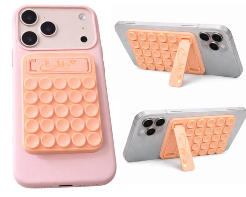 Coral Silicone Sticky Phone Grip with Kickstand