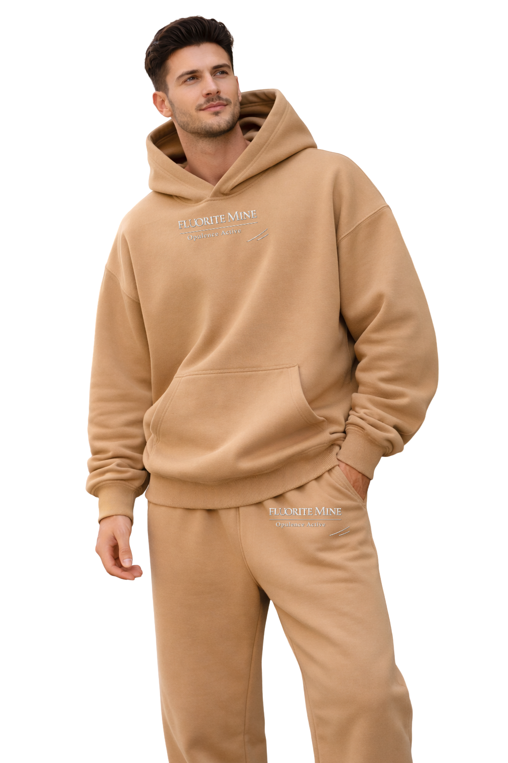 Fluorite Mine Opulence Active Sweatsuit – Camel Brown (Unisex)