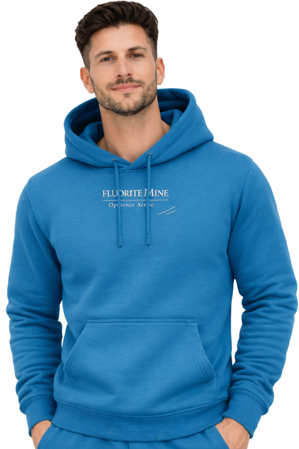 Fluorite Mine Opulence Active Fleece Hoodie – Ocean Blue (Unisex)