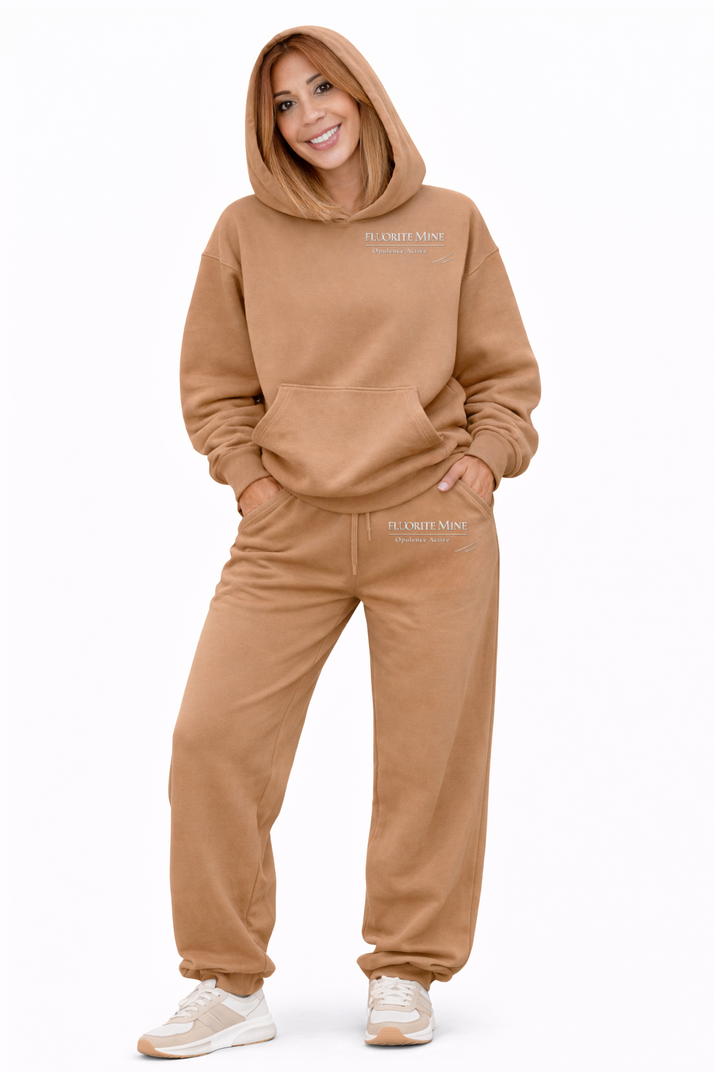 Fluorite Mine Opulence Active Sweatsuit – Camel Brown (Unisex)