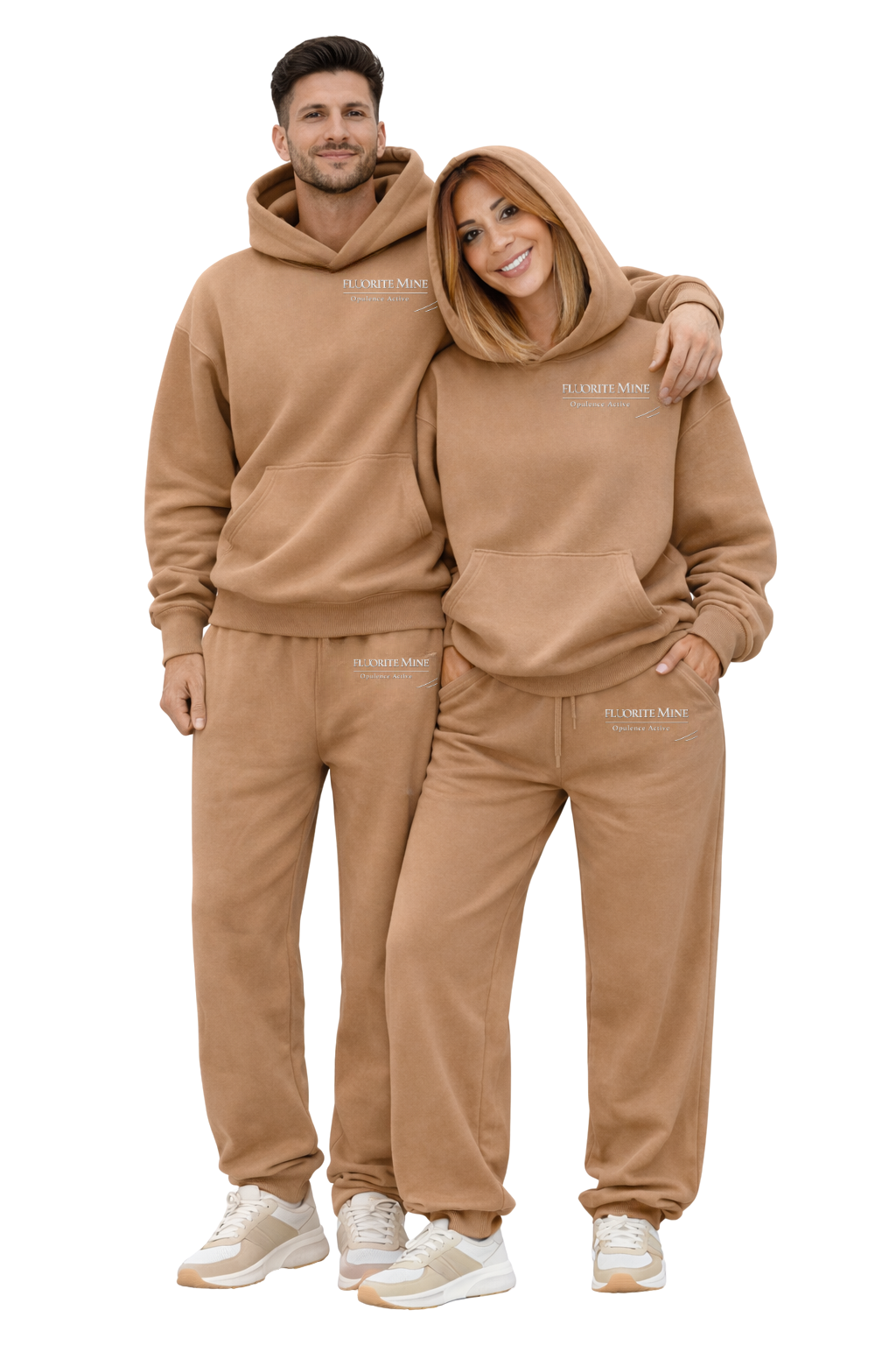Fluorite Mine Opulence Active Sweatsuit – Camel Brown (Unisex)