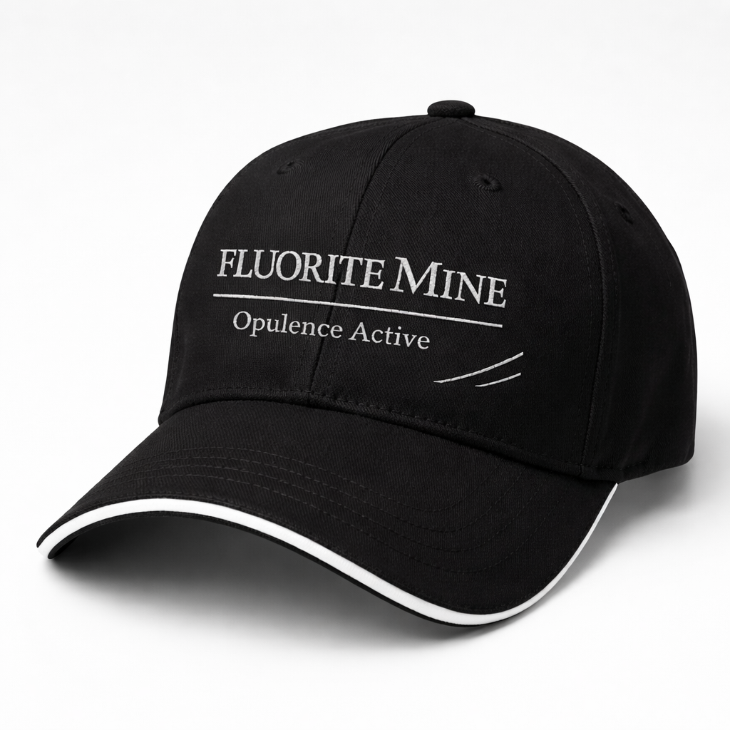 Fluorite Mine Selected Opulence Active Black with White Stripe Cap
