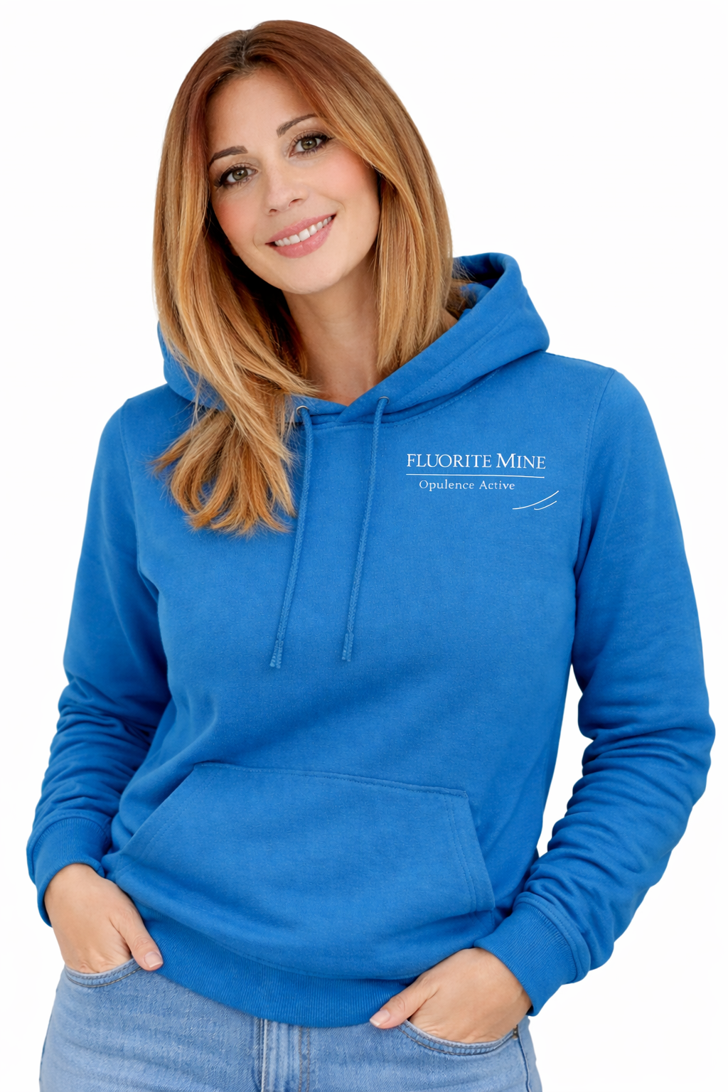 Fluorite Mine Opulence Active Fleece Hoodie – Ocean Blue (Unisex)